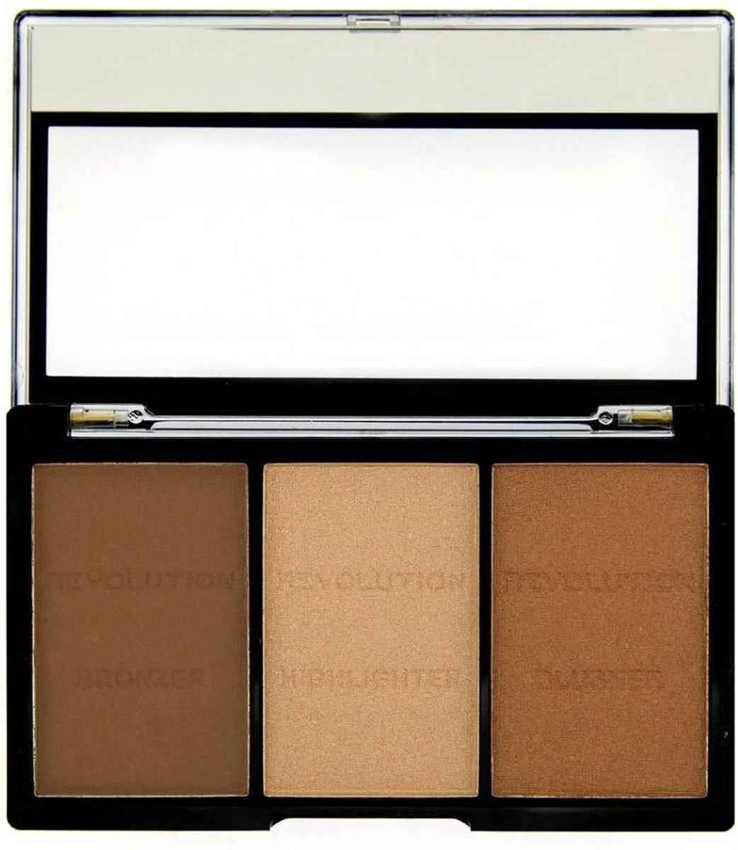 Makeup Revolution - Ultra Brightening Contour Kit C04 - Light/Medium 3 Makeup Revolution - Ultra Brightening Contour Kit C04 - Light/Medium - Afbeelding 2