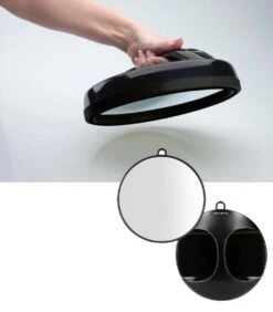 Femas Handspiegel - Hand Mirror - Kappersspiegel - 29 Cm Rond - Zwart -Cosmetica Promotiewinkel 1052x1200 6