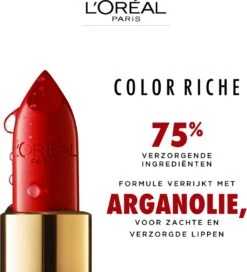 L’Oréal Paris Lippenstift Color Riche Satin - 142 Bonjour Bastille Paars -Cosmetica Promotiewinkel 1088x1200 1