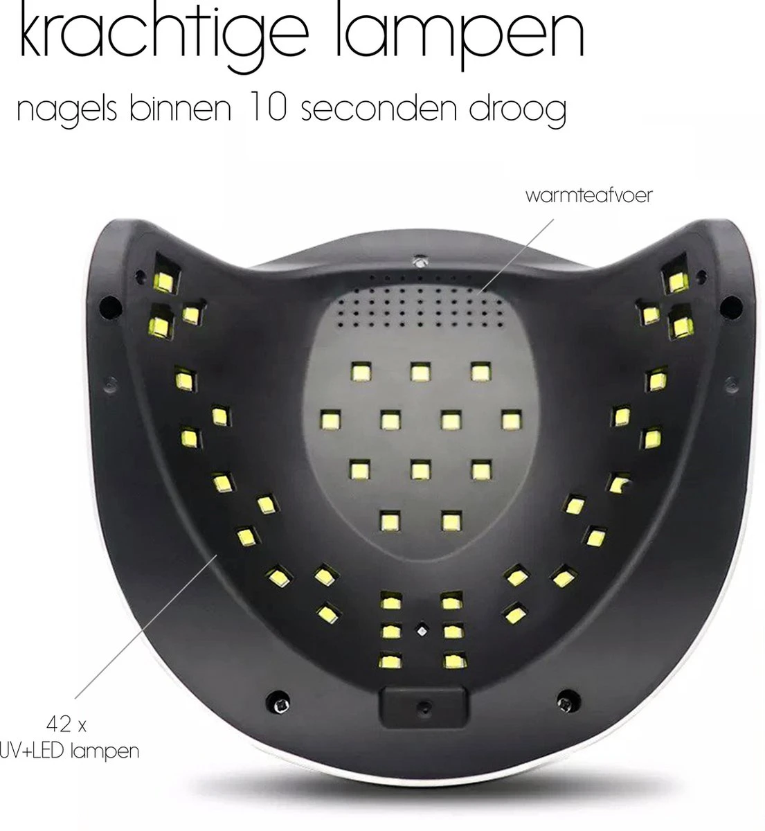 Eldur® Nageldroger - Nagellamp 168W - Gelnagels UV Lamp Nagels - Gellak Lamp 7 Eldur® Nageldroger - Nagellamp 168W - Gelnagels UV Lamp Nagels - Gellak Lamp - Afbeelding 5