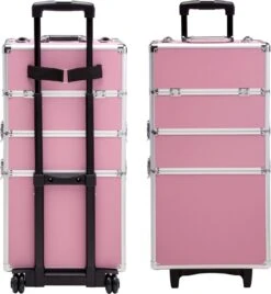 TecTake Cosmetica Koffer Met 3 Etages - Roze - Make-up Koffer -Cosmetica Promotiewinkel 1106x1200 1