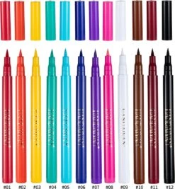 HANDAIYAN 12 Kleuren Mat Sneldrogend Niet Gemakkelijk Uit Te Vegen Kleur Eyeliner Set Make-up Show -Cosmetica Promotiewinkel 1110x1200 2