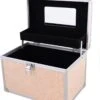 Merkloos Beauty Vanity Case - Make Up Koffer - Roze Met Glitters - Met Spiegel En Extra Opbergvak -Cosmetica Promotiewinkel 1121x1200 4