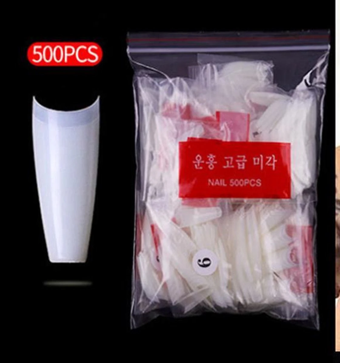 T-Vormige -Nagel Tips -Kort Opzetstukje - Naturel - 500 Stuks - Tips Nail Extension- False Tips Plaknagels – Nageltips - Acrylnagels – Gelnagels -Polygel - Polyacryl 4 T-Vormige -Nagel Tips -Kort Opzetstukje - Naturel - 500 Stuks - Tips Nail Extension- False Tips Plaknagels – Nageltips - Acrylnagels – Gelnagels -Polygel - Polyacryl - Afbeelding 2