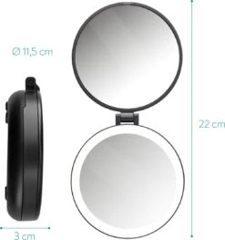 Navaris 1x/5x Vergrotende Make-up Spiegel - Compacte Opvouwbare Kap- En Reisspiegel - Led-verlichte Dubbelzijdige Make-upspiegel - Zwart 14 Navaris 1x/5x Vergrotende Make-up Spiegel - Compacte Opvouwbare Kap- En Reisspiegel - Led-verlichte Dubbelzijdige Make-upspiegel - Zwart -Cosmetica Promotiewinkel 1128x1200 2