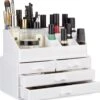 Relaxdays Make-up Organizer - Tweedelig - Cosmetica Opbergdoos - Wit -Cosmetica Promotiewinkel 1135x1200 5
