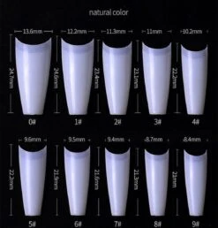 T-Vormige -Nagel Tips -Kort Opzetstukje - Naturel - 500 Stuks - Tips Nail Extension- False Tips Plaknagels – Nageltips - Acrylnagels – Gelnagels -Polygel - Polyacryl