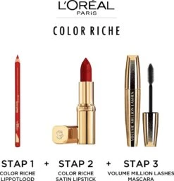 L’Oréal Paris Lippenstift Color Riche Satin - 142 Bonjour Bastille Paars -Cosmetica Promotiewinkel 1154x1200 6