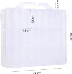Nagellak Organizer - Koffer Met Vakverdeling - Ruimte Voor 48 Verschillende Nagellakpotjes - 35 X 30 Cm - Kunststof - Naaigarenopbergkoffer -Cosmetica Promotiewinkel 1155x1200 2