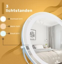 Great's® Make Up Spiegel Met LED Verlichting- ⌀ 40cm - Visagie Spiegel Rond - Extra Close Up Spiegeltje 10x - Wit 13 Great's® Make Up Spiegel Met LED Verlichting- ⌀ 40cm - Visagie Spiegel Rond - Extra Close Up Spiegeltje 10x - Wit -Cosmetica Promotiewinkel 1157x1200 2