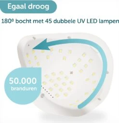 ForDig 80W Professionele Nageldroger Voor Gel Nagels - Nagellak Droger Met UV LED Lamp En Timer Voor Gelnagels - Nageldrogerlamp Met 45 LED Lampjes Voor Nagel Gellak - Geschikt Voor Manicure En Pedicure - Nagellakdroger Hard Gelpolish Builder -Cosmetica Promotiewinkel 1162x1200 8