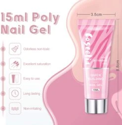 Polygel- 6 KLEUREN SET - 15 ML - Polygel Kit - Polygel Nagels - Polygel Kleuren -Cosmetica Promotiewinkel 1170x1200