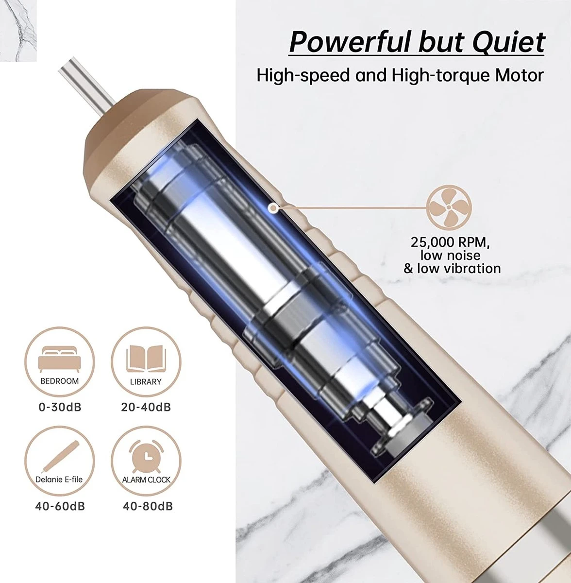 Nagelfrees – Nagelvijl – Elektrische Nagelvijl – Automatische Nagelvijl – Manicure En Pedicure – Nagelsalon - Electric Nail File 6 Nagelfrees – Nagelvijl – Elektrische Nagelvijl – Automatische Nagelvijl – Manicure En Pedicure – Nagelsalon - Electric Nail File - Afbeelding 4