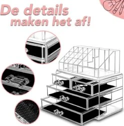 AWEMOZ Make-Up Organizer - Beauty Organizer Voor Make Up - Opbergbox - Opbergdoos Cosmetica - Sieradendoos - 20 Opbergvakken - Nagellak - Lippenstift - Transparant - Cadeau Voor Vrouw 12 AWEMOZ Make-Up Organizer - Beauty Organizer Voor Make Up - Opbergbox - Opbergdoos Cosmetica - Sieradendoos - 20 Opbergvakken - Nagellak - Lippenstift - Transparant - Cadeau Voor Vrouw -Cosmetica Promotiewinkel 1180x1200 1