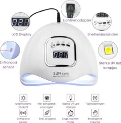 Merkloos Daniqqi - 80 Watt UV LED Lamp Nagels - 45 Leds Nagellamp - Wit -Cosmetica Promotiewinkel 1185x1200 6