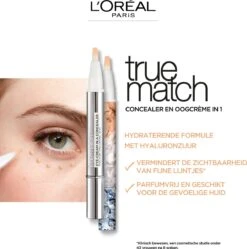 L’Oréal Paris - True Match Eye-Cream In A Concealer - 1-2R Rose Porcelain 14 L’Oréal Paris - True Match Eye-Cream In A Concealer - 1-2R Rose Porcelain -Cosmetica Promotiewinkel 1189x1200