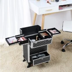Monkey's Aluminium Kapperskoffer - Zwart - Beauty Case - Cosmeticakoffer - Make-upkoffer - Trolley - 360 Graden Wielen - 34 X 24 X 55.5 Cm 12 Monkey's Aluminium Kapperskoffer - Zwart - Beauty Case - Cosmeticakoffer - Make-upkoffer - Trolley - 360 Graden Wielen - 34 X 24 X 55.5 Cm -Cosmetica Promotiewinkel 1193x1200 3