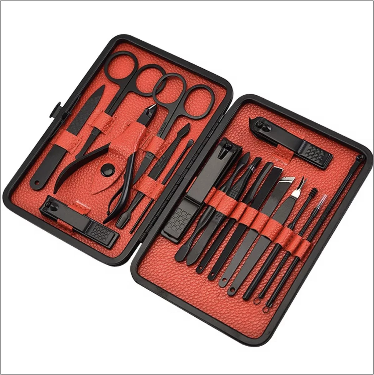 Without Lemon - Manicure Pedicure 18 In 1 Set - Nagel Trimmer Nagelschaar Bokkenpoot Nagelverzorging - Zwart Luxe Etui 3 Without Lemon - Manicure Pedicure 18 In 1 Set - Nagel Trimmer Nagelschaar Bokkenpoot Nagelverzorging - Zwart Luxe Etui