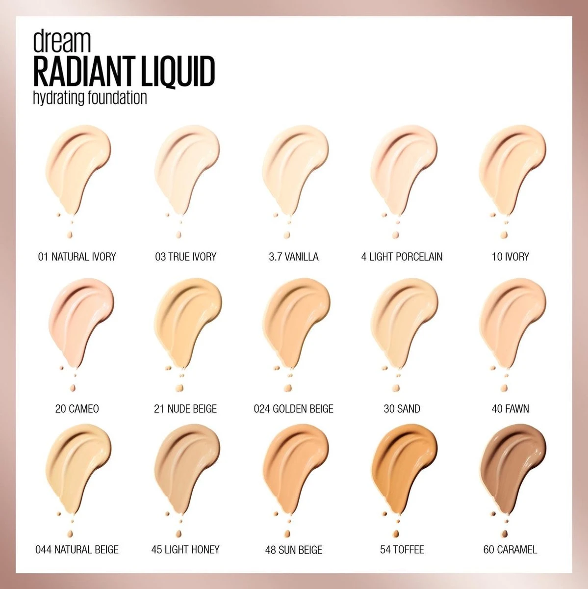 Maybelline Dream Radiant Liquid - 45 Light Honey - Foundation Geschikt Voor De Droge Huid Met Hyaluronzuur - 30 Ml 7 Maybelline Dream Radiant Liquid - 45 Light Honey - Foundation Geschikt Voor De Droge Huid Met Hyaluronzuur - 30 Ml - Afbeelding 5