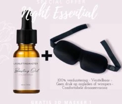 LashLiftingMaster Oil + GRATIS 3D SLAAPMASKER + Boosting Eyelash - Wimper Borstel - Wimper Serum Met Vitamine C En E - Wonderolie - Natuurlijk Sterke Lange Dikke Wimper Groei - Castor Olie - Lashlift - Haarolie - Baardolie -Cosmetica Promotiewinkel 1200x1026 2