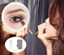 20x Vergrotende Spiegel | Met Zuignappen| Make- Up Spiegel | Close- Up Spiegel | Supervergroting | 12.5cm Diameter | Transparant -Cosmetica Promotiewinkel 1200x1034