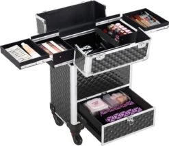 Monkey's Aluminium Kapperskoffer - Zwart - Beauty Case - Cosmeticakoffer - Make-upkoffer - Trolley - 360 Graden Wielen - 34 X 24 X 55.5 Cm 19 Monkey's Aluminium Kapperskoffer - Zwart - Beauty Case - Cosmeticakoffer - Make-upkoffer - Trolley - 360 Graden Wielen - 34 X 24 X 55.5 Cm -Cosmetica Promotiewinkel 1200x1040 2