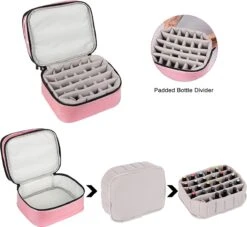 YONO Nagellak Tas - Nagelkoffer Beautycase - Cosmetica Koffer - Manicure Organizer - Roze 7 YONO Nagellak Tas - Nagelkoffer Beautycase - Cosmetica Koffer - Manicure Organizer - Roze -Cosmetica Promotiewinkel 1200x1102 2