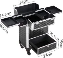 Monkey's Aluminium Kapperskoffer - Zwart - Beauty Case - Cosmeticakoffer - Make-upkoffer - Trolley - 360 Graden Wielen - 34 X 24 X 55.5 Cm 18 Monkey's Aluminium Kapperskoffer - Zwart - Beauty Case - Cosmeticakoffer - Make-upkoffer - Trolley - 360 Graden Wielen - 34 X 24 X 55.5 Cm -Cosmetica Promotiewinkel 1200x1107 1