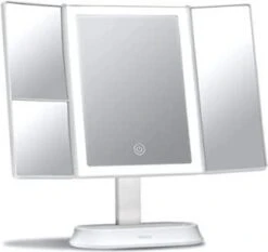 Merkloos Make-up Spiegel Met LED Verlichting 10x Vergroot