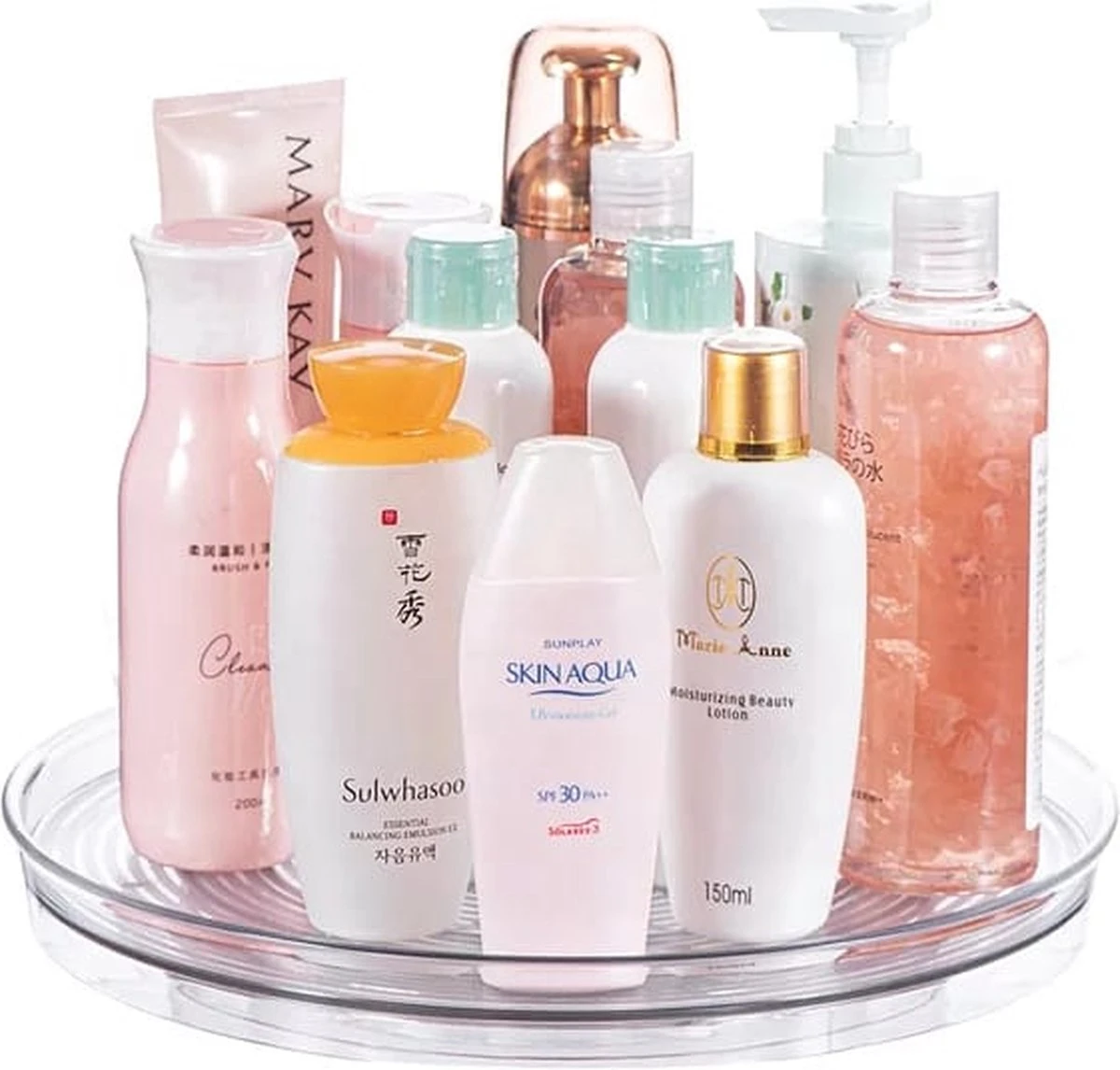 Merkloos Make Up Draaiplateau Organiser Plus Extra Gezichtsmasker - Make Up Organizer Transparant - 24cm - Make-up Organiser Transparant - Lazy Susan Draaiplateau - Draaiplateau - Draaischijf - Badkamer Organizer - Draaischijf - Make Up Doos - Bwa Commerce 7 Merkloos Make Up Draaiplateau Organiser Plus Extra Gezichtsmasker - Make Up Organizer Transparant - 24cm - Make-up Organiser Transparant - Lazy Susan Draaiplateau - Draaiplateau - Draaischijf - Badkamer Organizer - Draaischijf - Make Up Doos - Bwa Commerce - Afbeelding 5