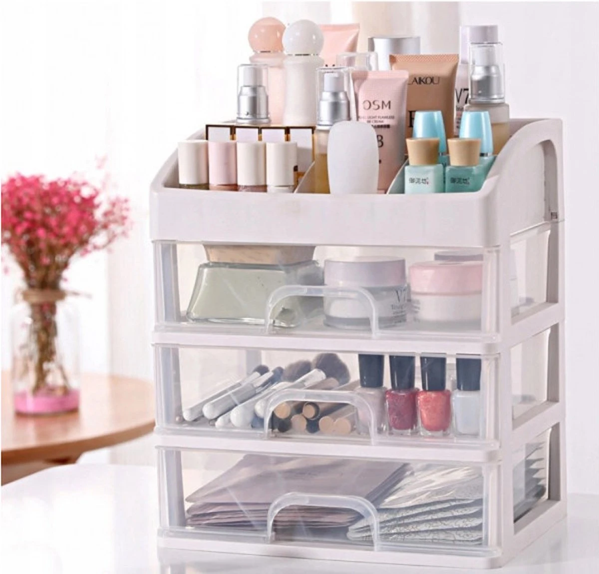 Make Up Organizer Met Lade - Cosmetica Opbergdoos - Sieradendoos - Beauty 9 Make Up Organizer Met Lade - Cosmetica Opbergdoos - Sieradendoos - Beauty - Afbeelding 7
