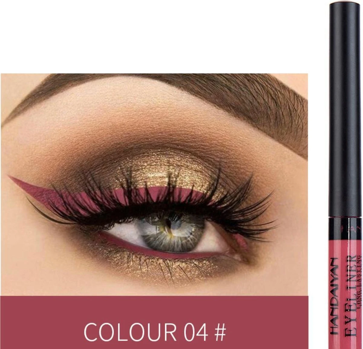 Handaiyan Liquid Eyeliner – 12 Verschillende Kleuren - Make Up – Set - Kleur - Cadeau - Kleuren - Waterproof & Langhoudend 6 Handaiyan Liquid Eyeliner – 12 Verschillende Kleuren - Make Up – Set - Kleur - Cadeau - Kleuren - Waterproof & Langhoudend - Afbeelding 4