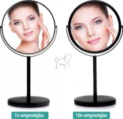 Omliox Make Up En Scheer Spiegel - Ronde Standspiegel - 10x Vergroting - Ø19cm - Mat Zwart 8 Omliox Make Up En Scheer Spiegel - Ronde Standspiegel - 10x Vergroting - Ø19cm - Mat Zwart -Cosmetica Promotiewinkel 1200x1157 2