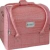 Nagel Koffer - Zacht Croco Roze - Handkoffer Voor Nagelstyliste, Pedicure, Schoonheidsspecialistes, Kappers, Kapsters, Visagiste.