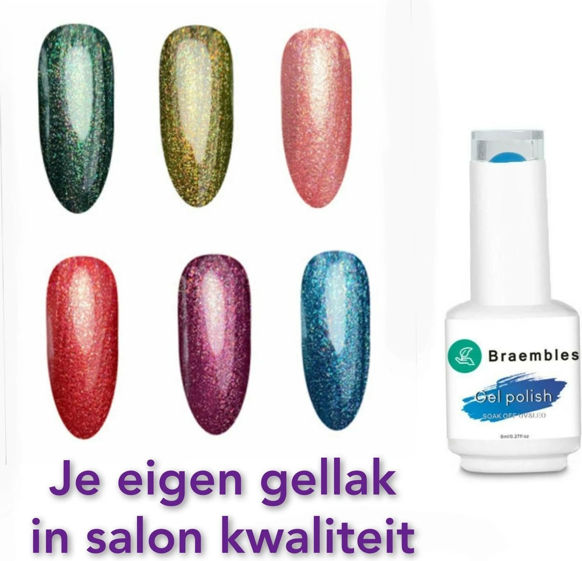 Braembles® -Gellak - Set - Glamour + -Gratis -Nagelstickers- + -Nagelvijl- 6-delige - Gel Nagellak - Gellak Starterspakket - Pink Gellac - Gellac - Nagels - 8ML - UV-LEDlamp - Kerstcadeau - Kerst - 4 Braembles® -Gellak - Set - Glamour + -Gratis -Nagelstickers- + -Nagelvijl- 6-delige - Gel Nagellak - Gellak Starterspakket - Pink Gellac - Gellac - Nagels - 8ML - UV-LEDlamp - Kerstcadeau - Kerst - - Afbeelding 2