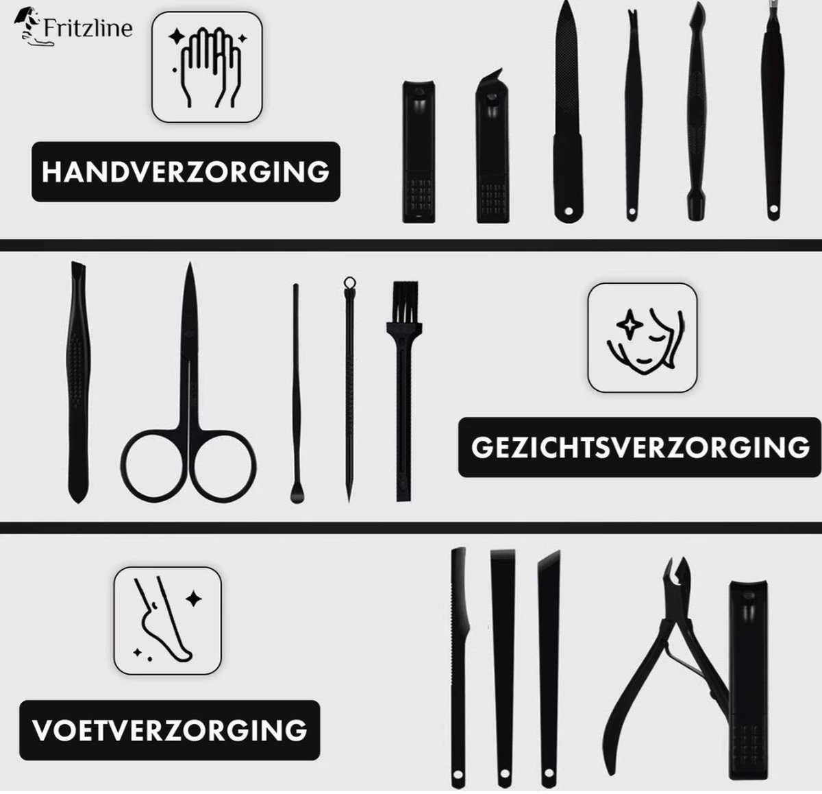 Fritzline© Professionele Manicureset 16-delig | Nagelset Incl. Nagelvijl & Nagelknipper | Lederen Blauwe Etui | Manicure Pedicure Set 6 Fritzline© Professionele Manicureset 16-delig | Nagelset Incl. Nagelvijl & Nagelknipper | Lederen Blauwe Etui | Manicure Pedicure Set - Afbeelding 4