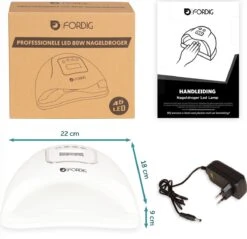 ForDig 80W Professionele Nageldroger Voor Gel Nagels - Nagellak Droger Met UV LED Lamp En Timer Voor Gelnagels - Nageldrogerlamp Met 45 LED Lampjes Voor Nagel Gellak - Geschikt Voor Manicure En Pedicure - Nagellakdroger Hard Gelpolish Builder -Cosmetica Promotiewinkel 1200x1159 24