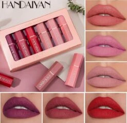 Handaiyan Lipstick Matte - Set Van 6 Kleuren - Lippenstift - Langhoudend - Make Up 10 Handaiyan Lipstick Matte - Set Van 6 Kleuren - Lippenstift - Langhoudend - Make Up -Cosmetica Promotiewinkel 1200x1161