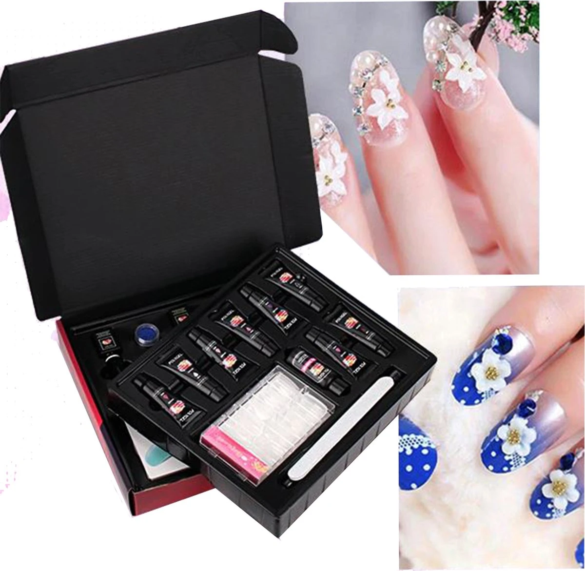 Poly UV Extension Kit | Gelnagels Set | Nepnagels Starterspakket | Gellak Set | Crystal Gel | UV Gel | Manicure Set | Gel Nagellak Nagel Decoratie | UV Lamp | Starterspakket 4 Poly UV Extension Kit | Gelnagels Set | Nepnagels Starterspakket | Gellak Set | Crystal Gel | UV Gel | Manicure Set | Gel Nagellak Nagel Decoratie | UV Lamp | Starterspakket - Afbeelding 2