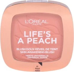 L’Oréal Paris Make-Up Designer Wake Up & Glow Blush - 01 Life's A Peach - Blush -Cosmetica Promotiewinkel 1200x1180 1