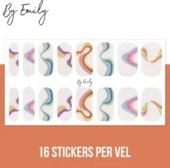 By Emily - Nagel Wrap - The Magic Belongs To Color | 16 Stickers | Nail Wrap | Nail Art | Trendy | Design | Nagellakvrij | Eenvoudig | Nagel Wrap | Nagel Stickers | Folie | Zelfklevend | Sjablonen -Cosmetica Promotiewinkel 1200x1180 6