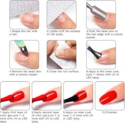 Mtssii - Gelnagel Kit - 5 ZOMER KLEUREN Gellak - Blauw, Groen, Oranje/nude, Geel En Lila- Starterkit - Manicure Set - 54 Watt UV Lamp - Gel Nagels Starterspakket - Nepnagels - -Cosmetica Promotiewinkel 1200x1181 9