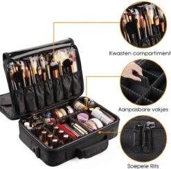 Cosmetica Koffer - Make-up Koffer Met Verstelbare Vakken - Visagie En Nagelstyliste Beauty Koffer - 40x30x14CM -Cosmetica Promotiewinkel 1200x1186 4