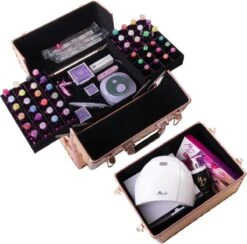 Koffer Groot Holo/Golden Rose XXL Met Opbergvakken -Cosmetica Promotiewinkel 1200x1187 2