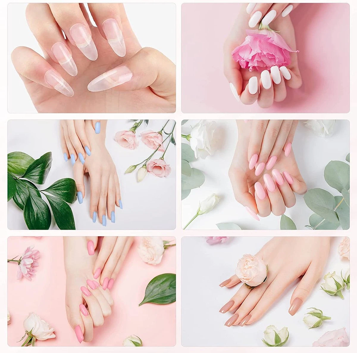 Luneya Polygel Kit - Sunrise Edition - 6 Kleuren - Polygel Nagels Starterspakket - Tasje - Incl. UV LED Lamp 13 Luneya Polygel Kit - Sunrise Edition - 6 Kleuren - Polygel Nagels Starterspakket - Tasje - Incl. UV LED Lamp - Afbeelding 11