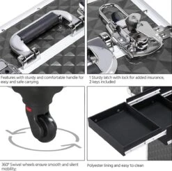 Monkey's Aluminium Kapperskoffer - Zwart - Beauty Case - Cosmeticakoffer - Make-upkoffer - Trolley - 360 Graden Wielen - 34 X 24 X 55.5 Cm 13 Monkey's Aluminium Kapperskoffer - Zwart - Beauty Case - Cosmeticakoffer - Make-upkoffer - Trolley - 360 Graden Wielen - 34 X 24 X 55.5 Cm -Cosmetica Promotiewinkel 1200x1190 8