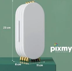 PIXMY® - Wit - Sieradenhouder - Oorbellenrekje - Sieradenrekje - Sieraden Organizer - Sieraden Doos - Sieraden Opbergen -Cosmetica Promotiewinkel 1200x1191 5