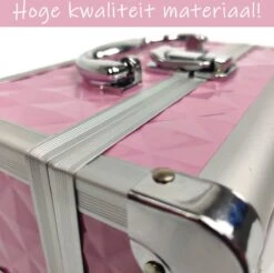 Make Up Koffer Meisjes En Dames Roze - Make Up Organizer Met Spiegel - Cosmetica Koffer - Beautycase Koffer -Cosmetica Promotiewinkel 1200x1193 3