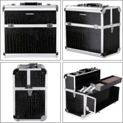 A.T. Shop Cosmeticakoffer, Make-up Koffer, Beauty Case, Bewaren Van Make-up, Nagellak. Zwart -Cosmetica Promotiewinkel 1200x1198 34