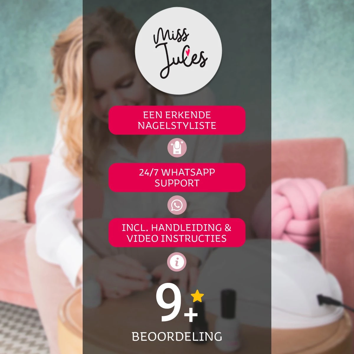 Miss Jules - 6-Delige Gellak Starterspakket - Nagellak - Kleur Rood, Wit, Creme & Glitter - Glanzend & Dekkend Resultaat 6 Miss Jules - 6-Delige Gellak Starterspakket - Nagellak - Kleur Rood, Wit, Creme & Glitter - Glanzend & Dekkend Resultaat - Afbeelding 4